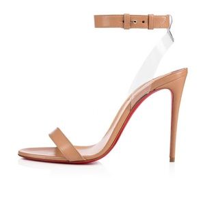 Christian Louboutin Jonatina  Leather PVC 100mm Size 38.